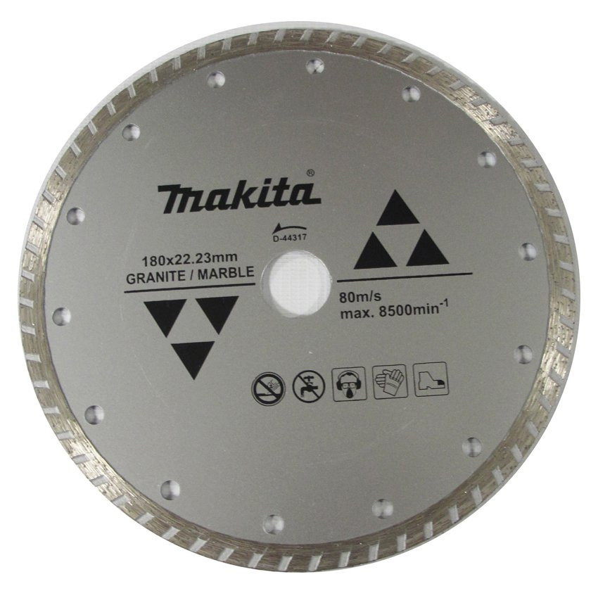 Makita 180mm x 22.23 Diamond Blade Turbo Rim Economy D 44317 tools