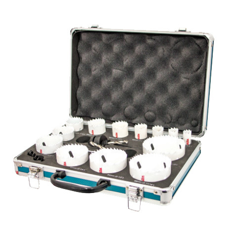 Makita 16 Piece Standard Bi Metal Holesaw Set Universal Set Aluminium Case D 60975 tools