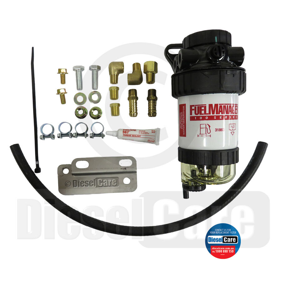 Toyota Land Cruiser VDJ 79 4.5L Primary Fuel Manager Fuel Filter Kit - Single Battery Vehicles Only