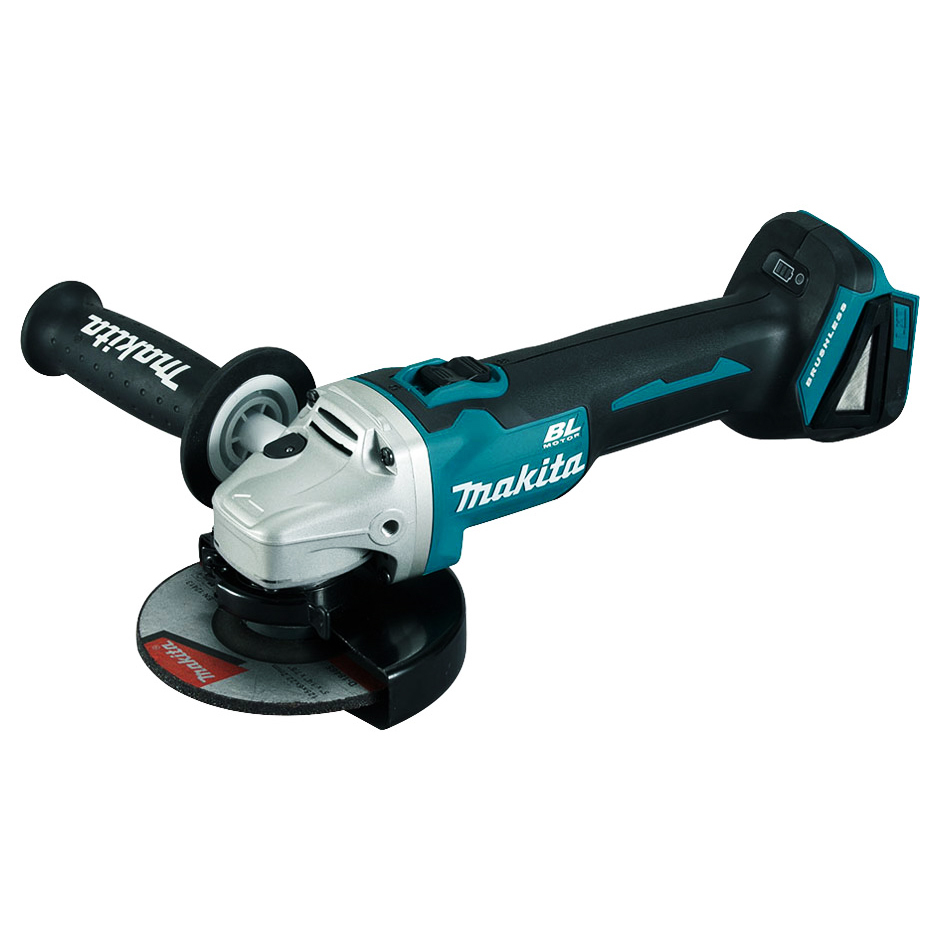 Makita 18V Brushless Angle Grinder Slide Switch With Kick Back Detection and Electric Brake (tool only) DGA506Z