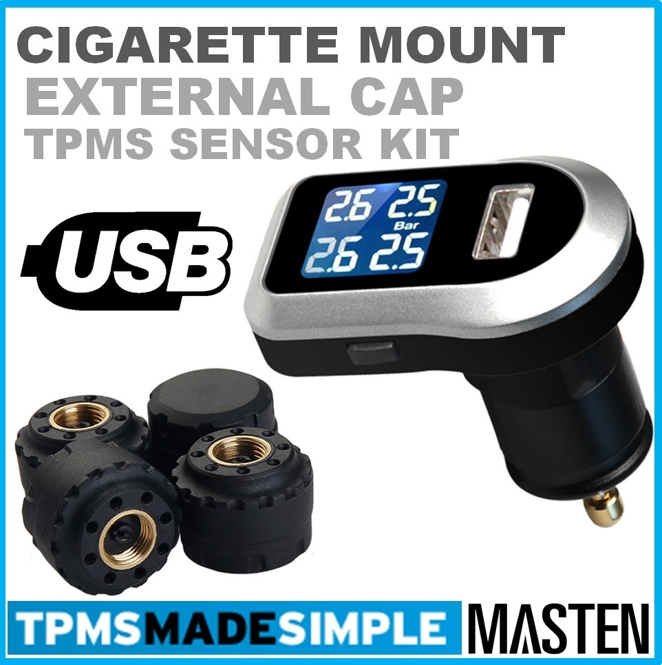 Tyre Pressure Monitoring System LCD TPMS 4 External Sensors Wireless 4x4 Car Psi Bar Diagnostic Tools TP-14