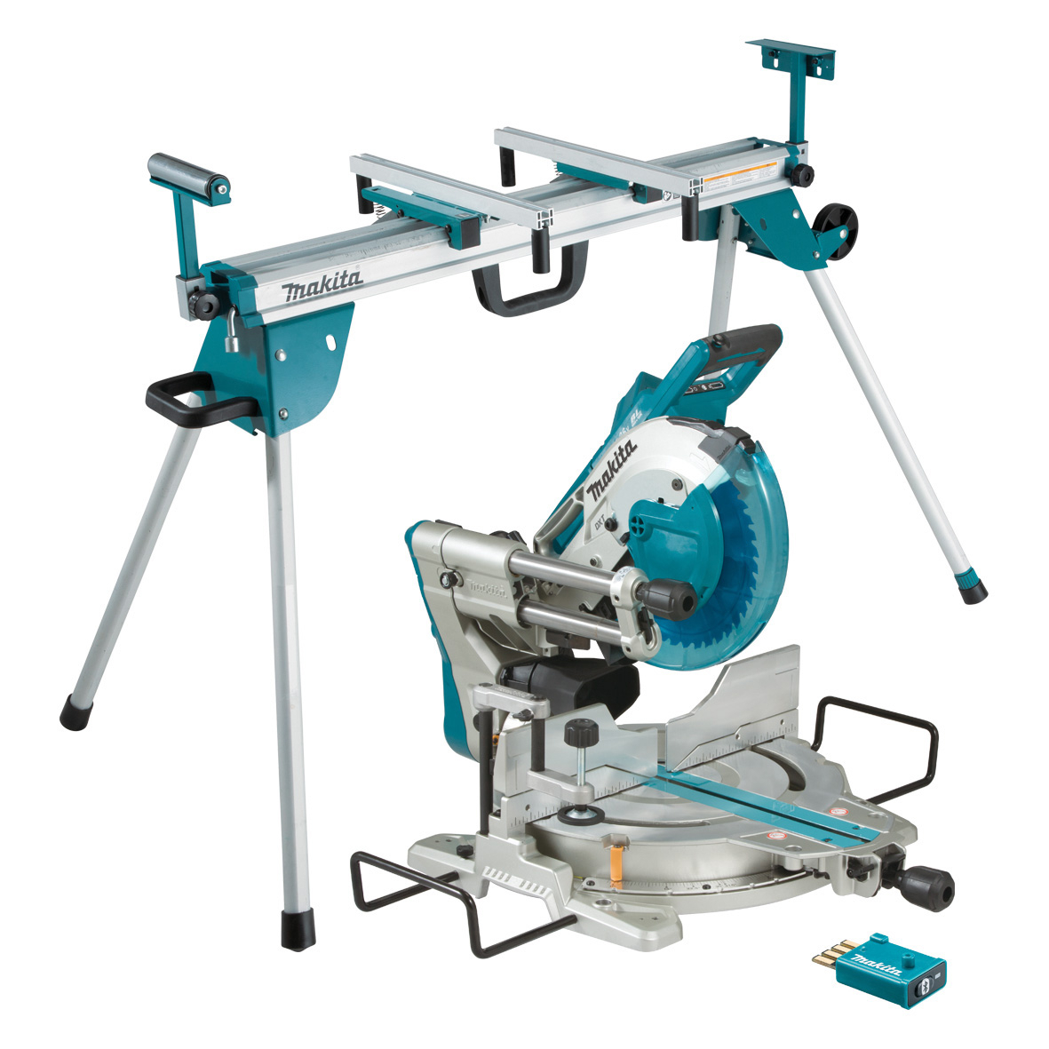 Makita 18Vx2 260mm Bluetooth Slide Compound Saw AWS tool only and Mitre Saw Stand DLS111ZU AWST0