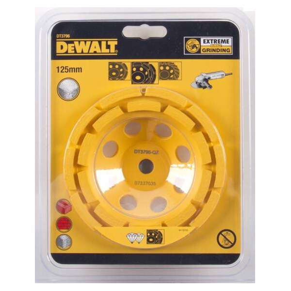 DeWalt 125mm M14 Shank Double Row Diamond Cup DT3796-QZ