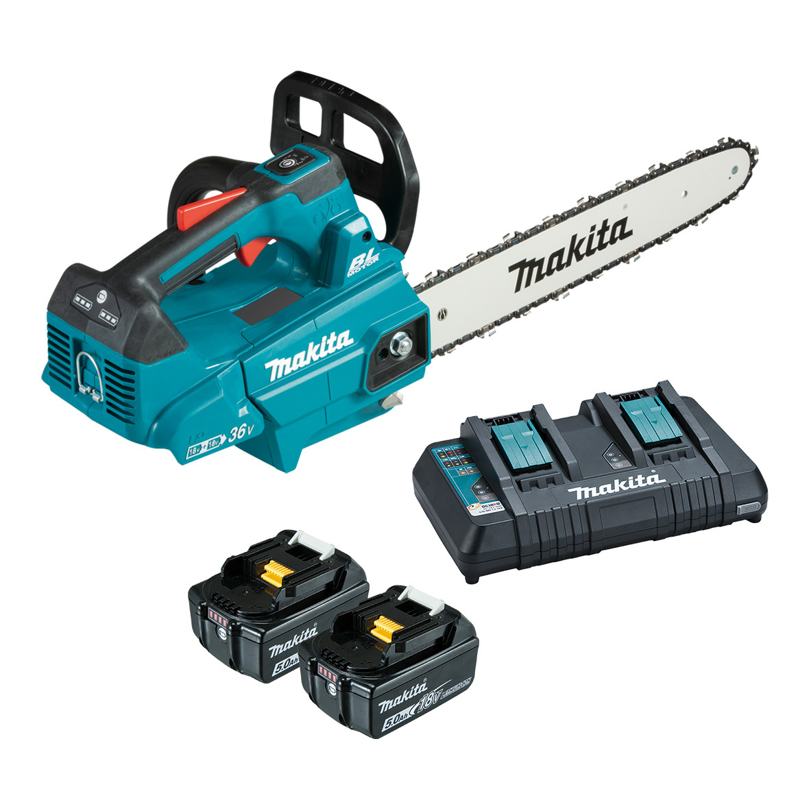 Makita 18Vx2 300mm Brushless Top Handle Chainsaw 5.0Ah Set DUC306PT2