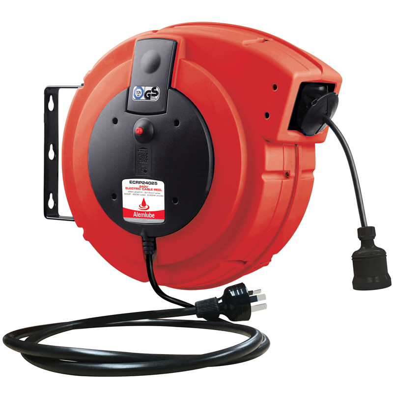 Alemlube 25m 240V Electric Cable Reel - 9amp ECRP24025 | tools.com