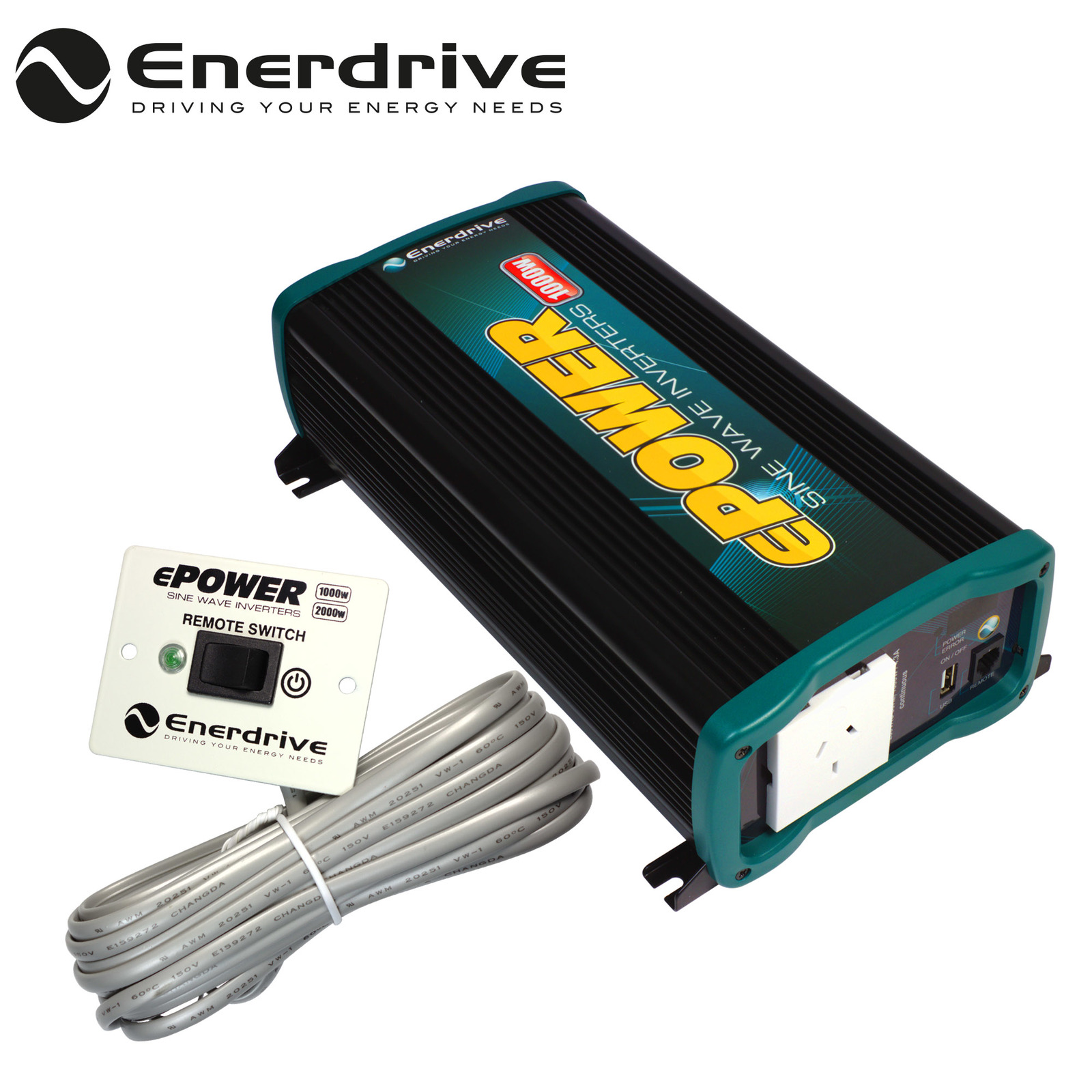 Enerdrive 12V to 240V 1000W Pure Sine Wave Power Inverter