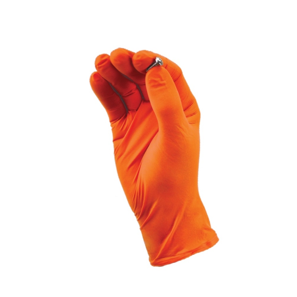 TGC Orange Disposable Nitrile Gloves size XL Pack of 100