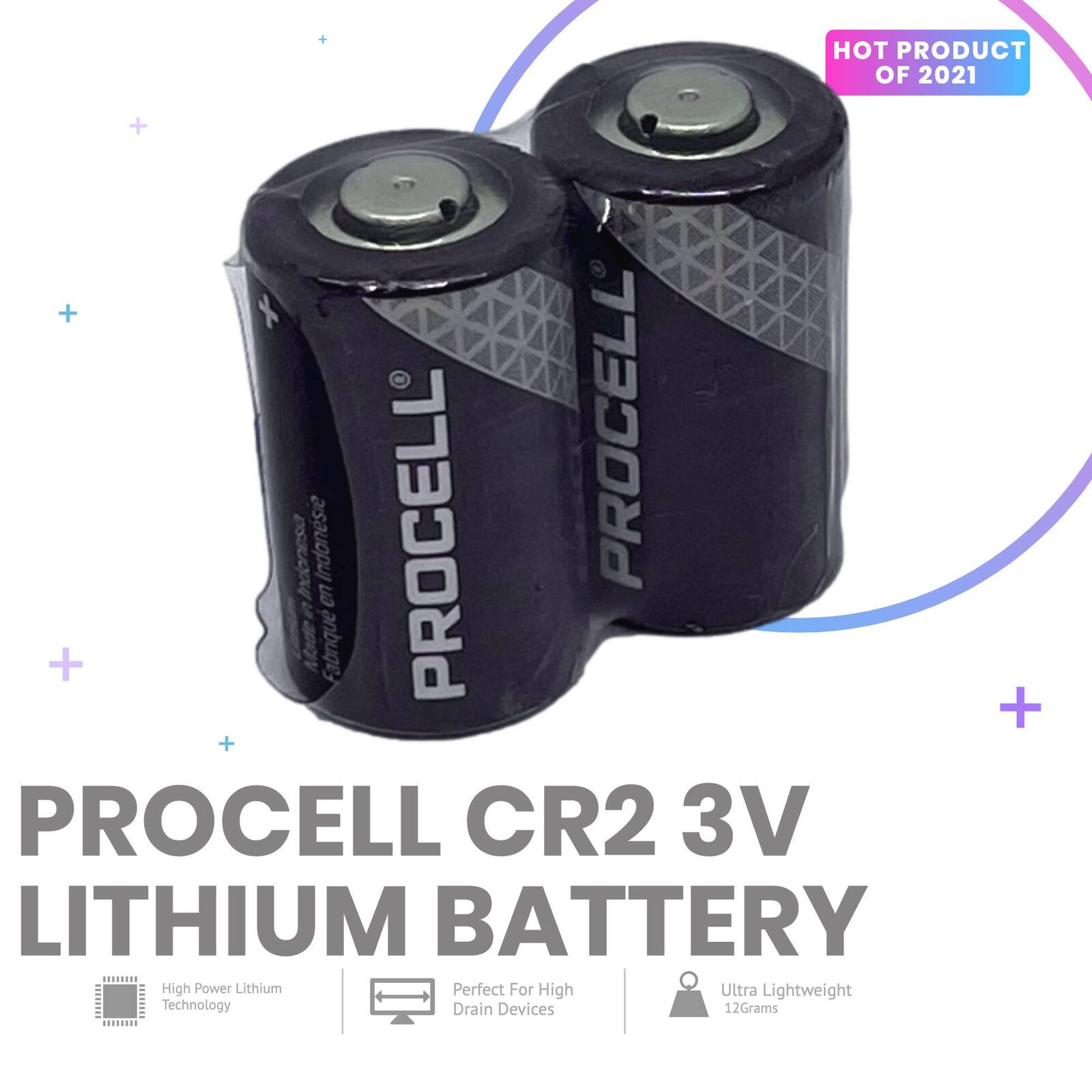 Procell High Power Lithium Intense CR2, 3V