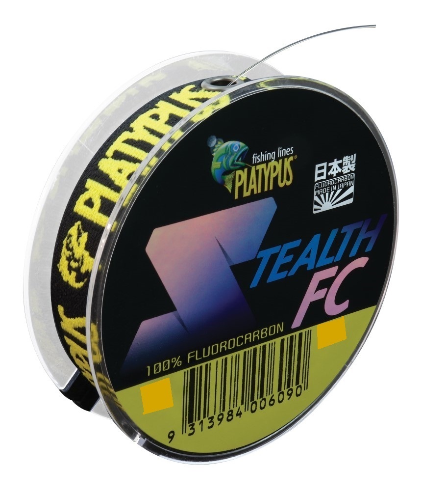 100m Spool of 2lb Platypus Stealth Fluorocarbon Fishing Leader With Elastic  Line Tamer