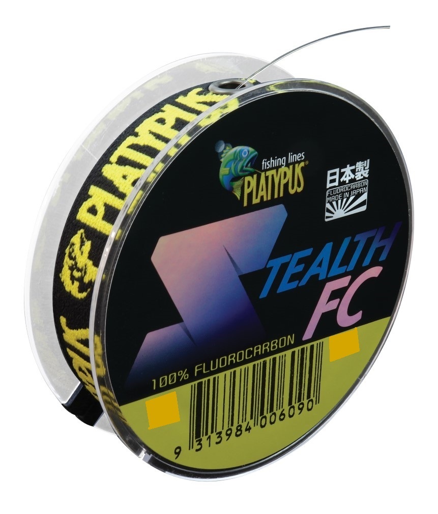 100m Spool of 4lb Platypus Stealth Fluorocarbon Fishing Leader With Elastic  Line Tamer