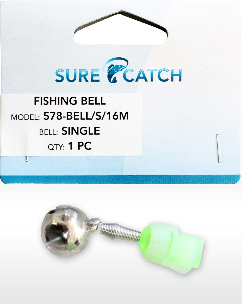 Surecatch Single Fishing Rod Bell with Luminous Attachment For
