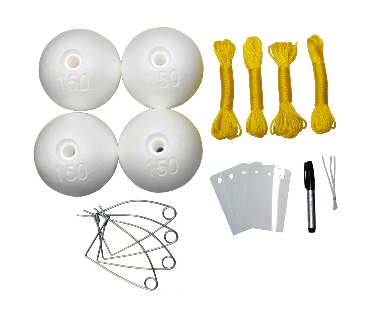 Wilson Crab Pot Accessories Kit - 4 Poly Floats,4 Clips,4 Id Tags