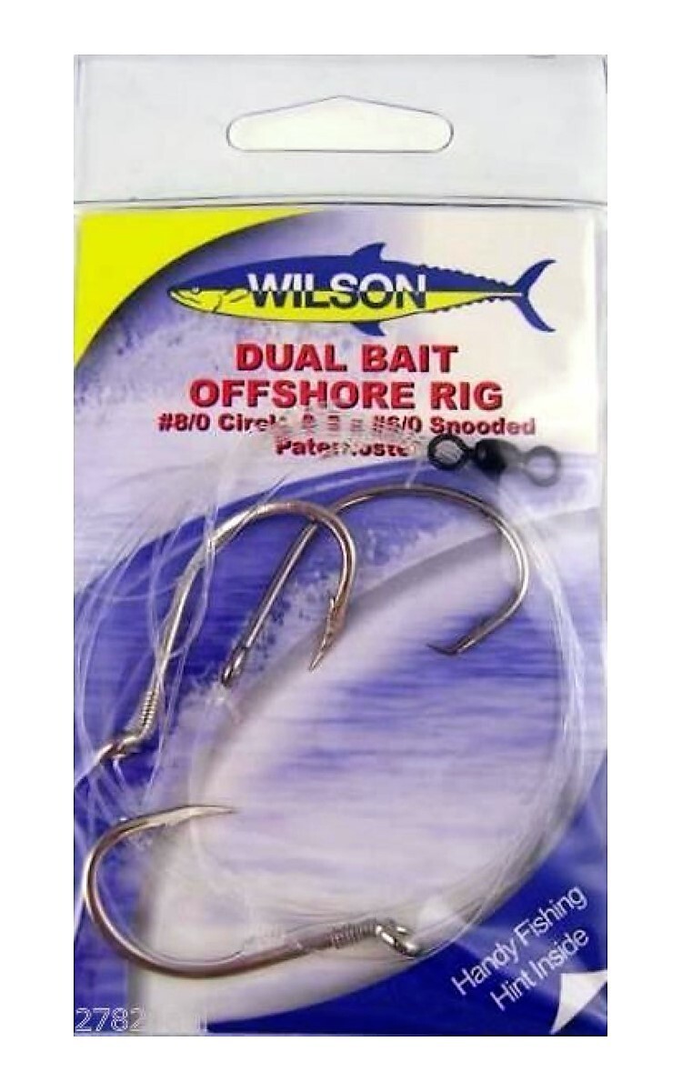 Wilson Live Dual Bait Offshore Rig - 8/0 Circle & 2 X 6/0 Snooded