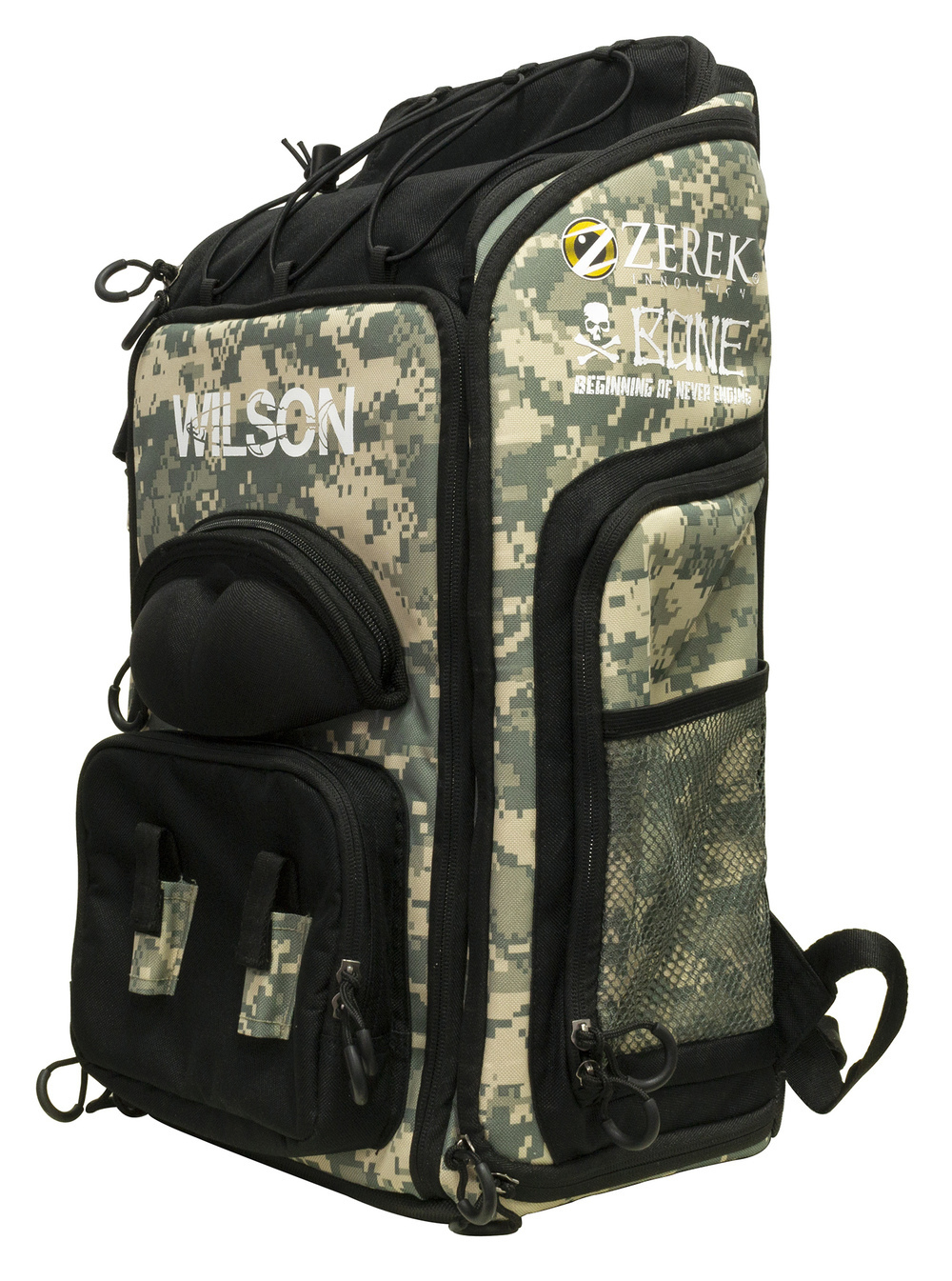 Wilson Platinum Digi Camo Fishing Backpack with Three Fishing