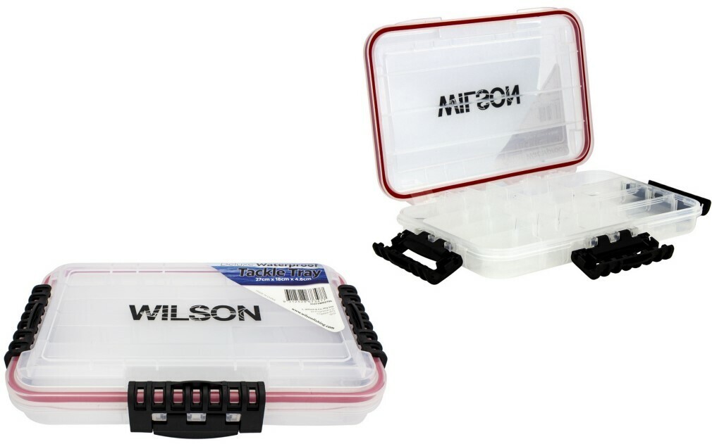 Small Wilson Deluxe Waterproof Fishing Tackle Tray - Worm Proof