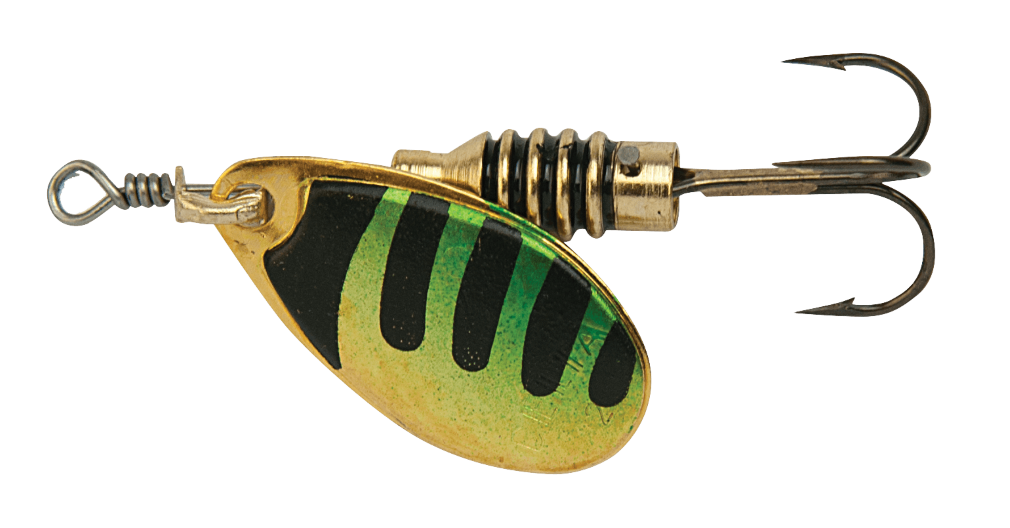 2 Pack of Size 2 Rublex Celta Inline Spinner Lure - 3.5gm Spinnerbait  Fishing Lure - Gold Green Blac