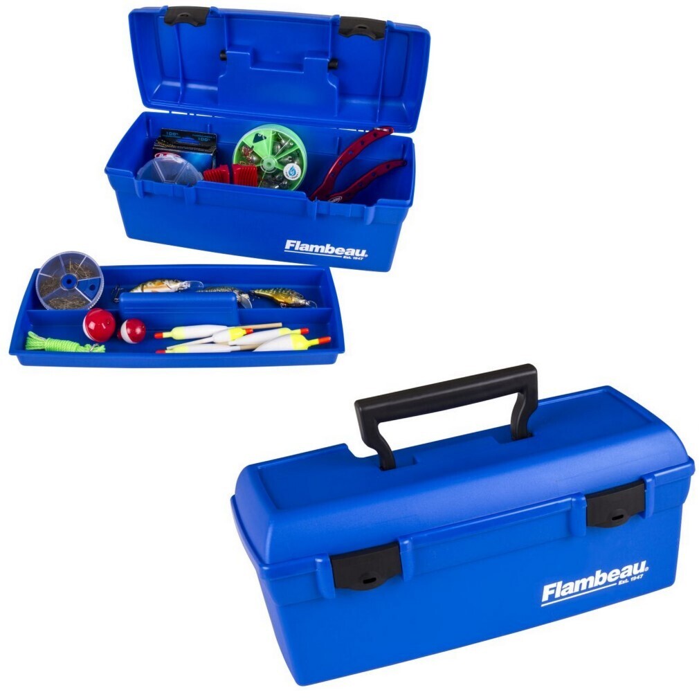 Flambeau 6009 Blue 'Lil Brute Fishing Tackle Box with Lift Out