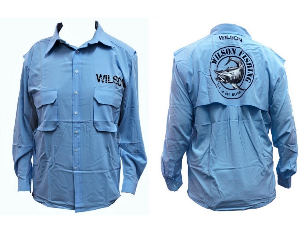 Medium Wilson Outdoor Vented Long Sleeve Fishing Shirt - Moisture Wicking  Fishing Jersey