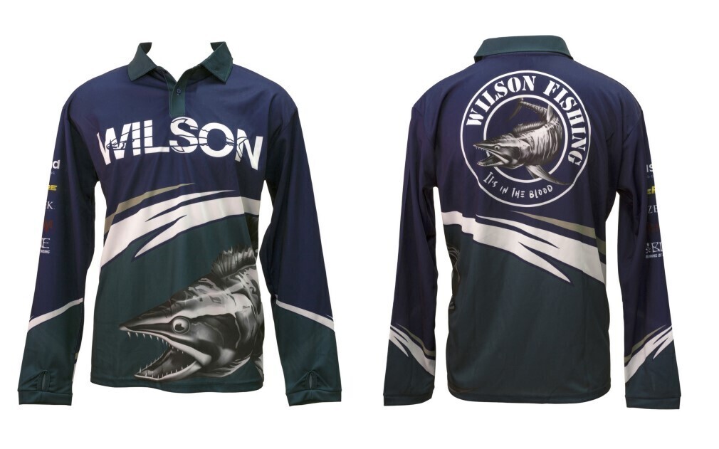 Extra Large Team Wilson Bolt Tournament Long Sleeve Fishing Shirt