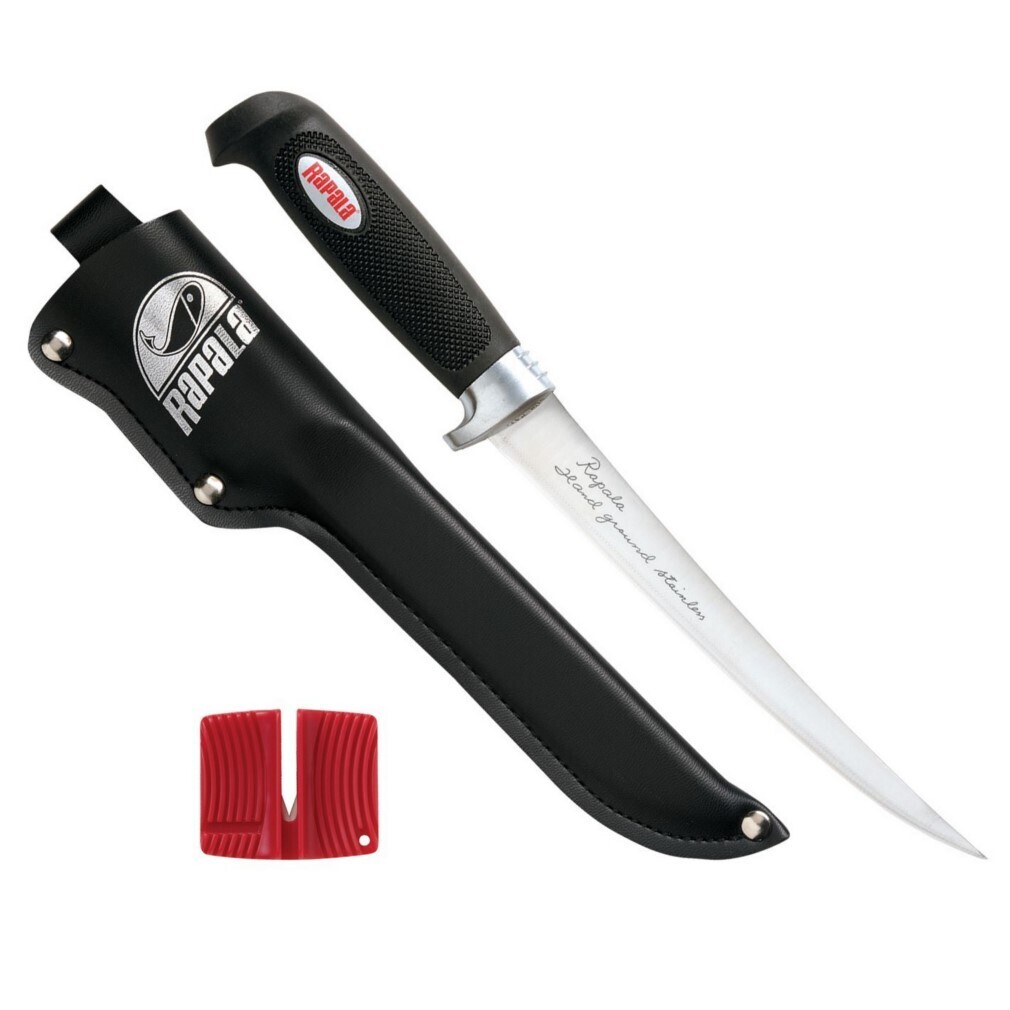 9 Inch Rapala Soft Grip Stainless Steel Fillet Knife With Sheath