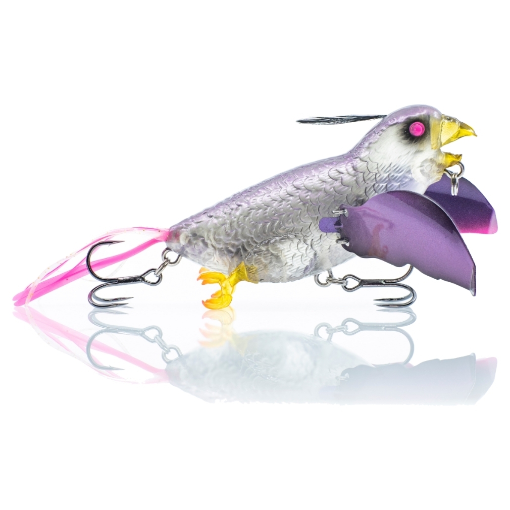 Chasebait Lures The Smuggler 65mm Water Walker Swimming Bird Fishing Lure -  Purple Ghost