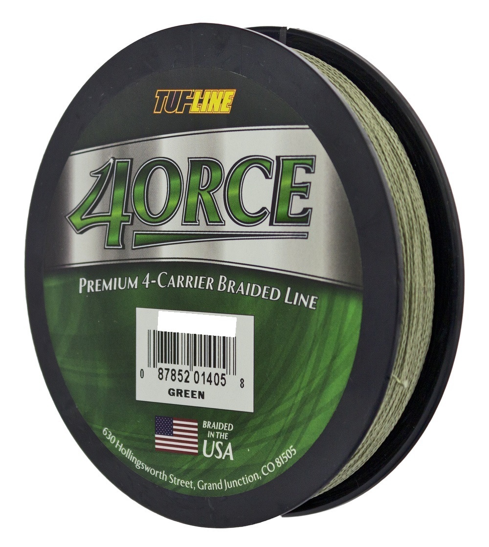 125yd Spool of 10lb Green Tuf-Line 4Orce 4 Carrier Braided Fishing Line