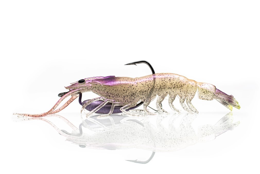 125mm Chasebait Heavy Flick Prawn Soft Plastic Fishing Lure with 15gm Lead  Weight - Jelly Prawn