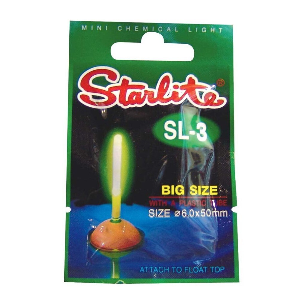 50mm Starlite Chemical Fishing Light with Tube - SL-3 Fluoro Glow Stick  Light