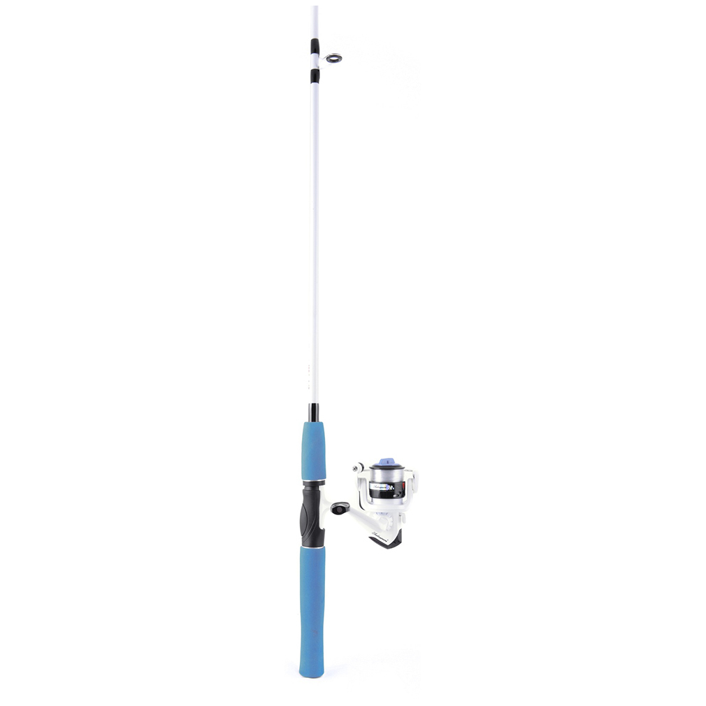 Blue Shakespeare 6 ft Hot Rod Kids Fishing Rod & Reel Combo With Design  Your Own Rod Stickers