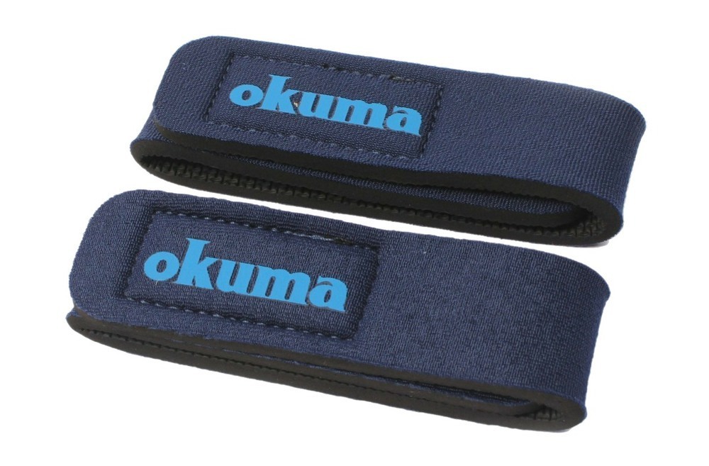 2 x Blue Okuma Fishing Rod Wraps - Secures Fishing Rods Together