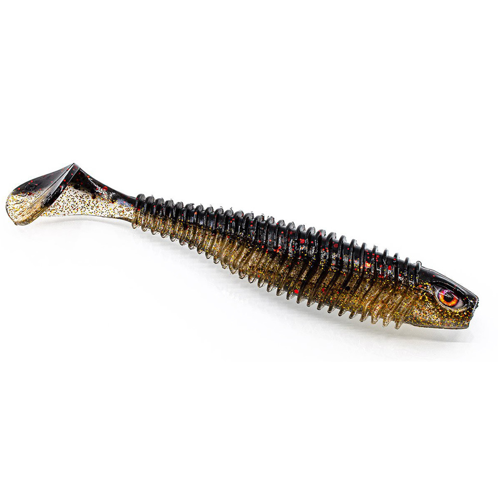 Chasebaits 3-Inch Paddle Baits Soft Plastic Fishing Lures - BLOOD GOLD