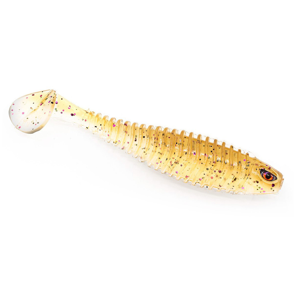 Chasebaits 3-Inch Paddle Baits Soft Plastic Fishing Lures - GOLD SHINER