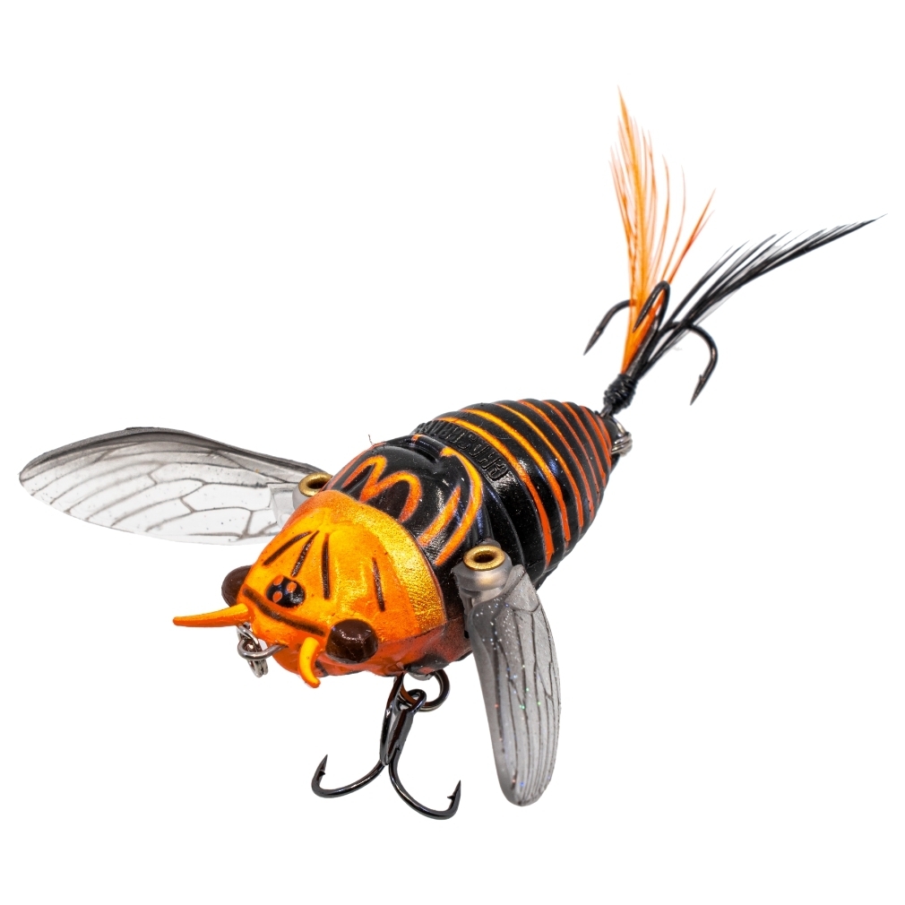 Chasebait Lures Ripple Cicada Hollow Crawling Wings Fishing Lure 43mm -  Orange Devil