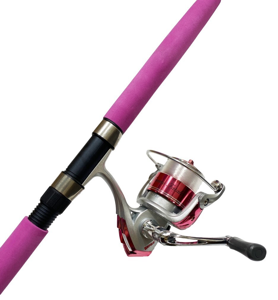 7ft Rapala Femme Fatale 6-8kg Pink Fishing Rod and Reel Combo Spooled with  Line