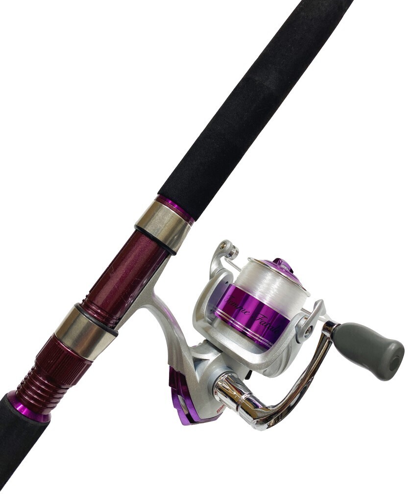 6'6 Rapala Femme Fatale 3-5kg Purple Fishing Rod & Reel Combo Spooled with  Line