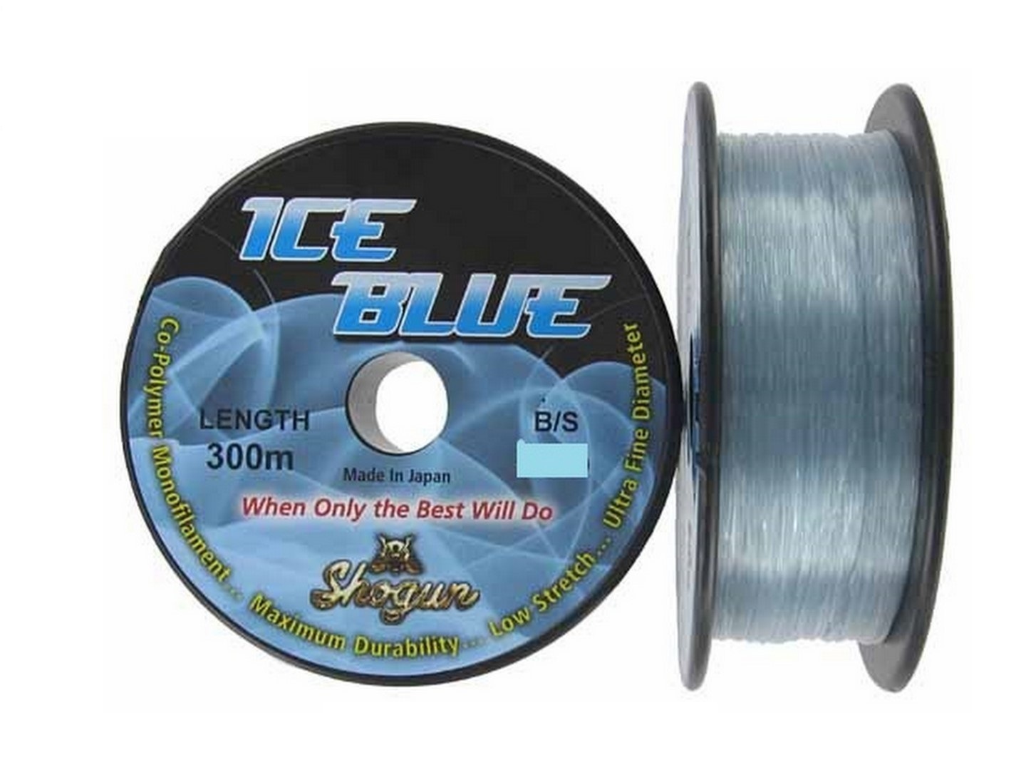 300m Spool of 6lb Shogun Ice Blue Monofilament Fishing Line - Grey