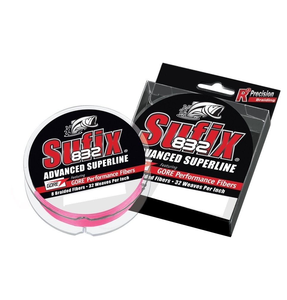 150yd Spool of Sufix 832 Superline Braided Fishing Line - Pink