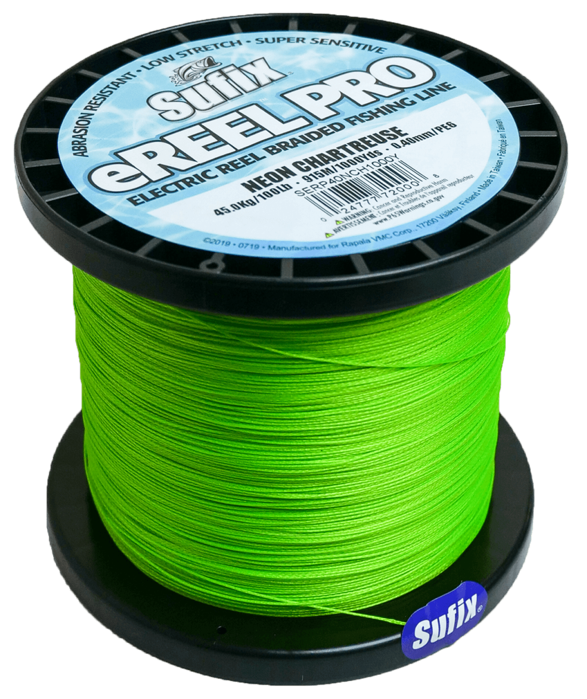 1000yd Spool of Neon Chartreuse Sufix E-Reel Pro Braid for