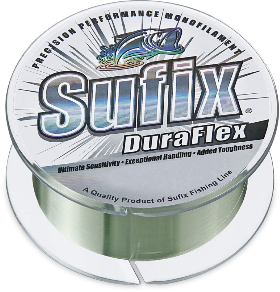 300m Spool of 5.3lb Lo Vis Green Sufix Duraflex G2 Monofilament