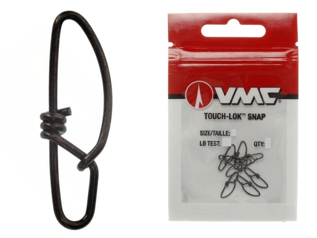 Size 5 VMC Touch-Lok Snaps - Stainless Steel Fishing Snaps with Black  Nickel Finish