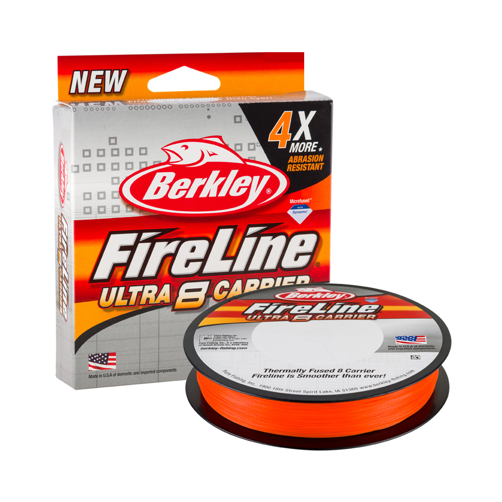 150m Spool of Berkley Fireline Ultra 8 Blaze Orange Braided