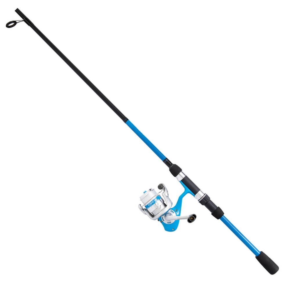 Blue 6ft Okuma 2 Piece Vibe Fishing Rod and Reel Combo Spooled
