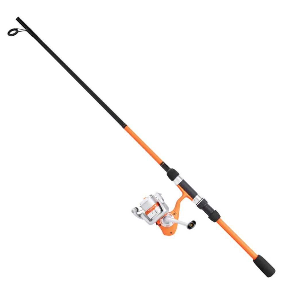 Orange 6ft Okuma 2 Piece Vibe Fishing Rod and Reel Combo Spooled with Line
