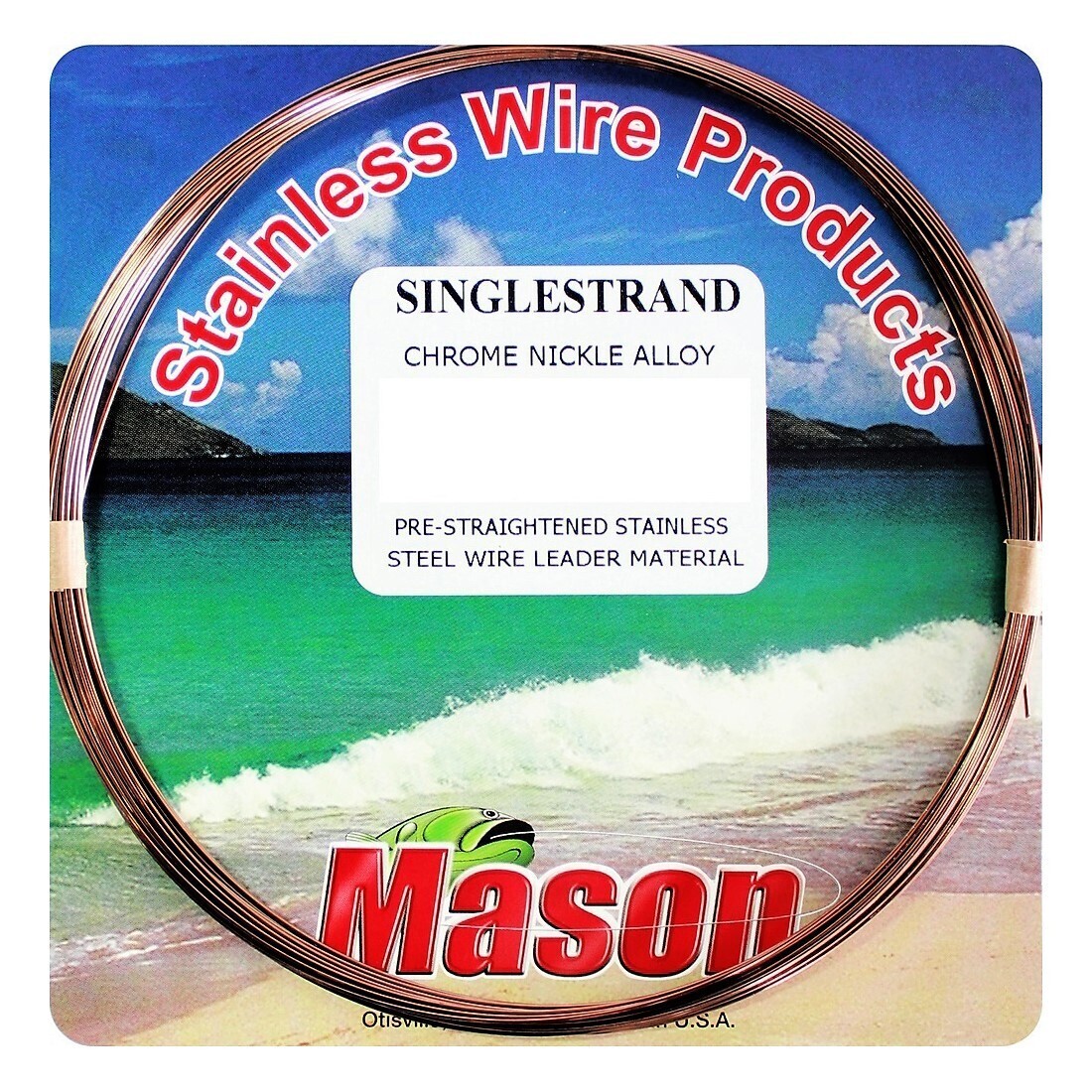 25ft Coil of 58lb Mason Single Strand Stainless Steel Wire Fishing