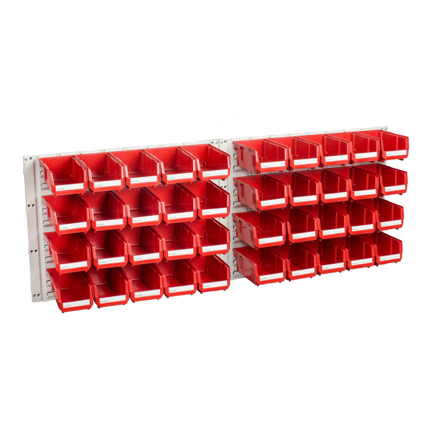 Geiger Hanging Panel Set of 2 with 40 x HB210R Red Bins HP1KITR