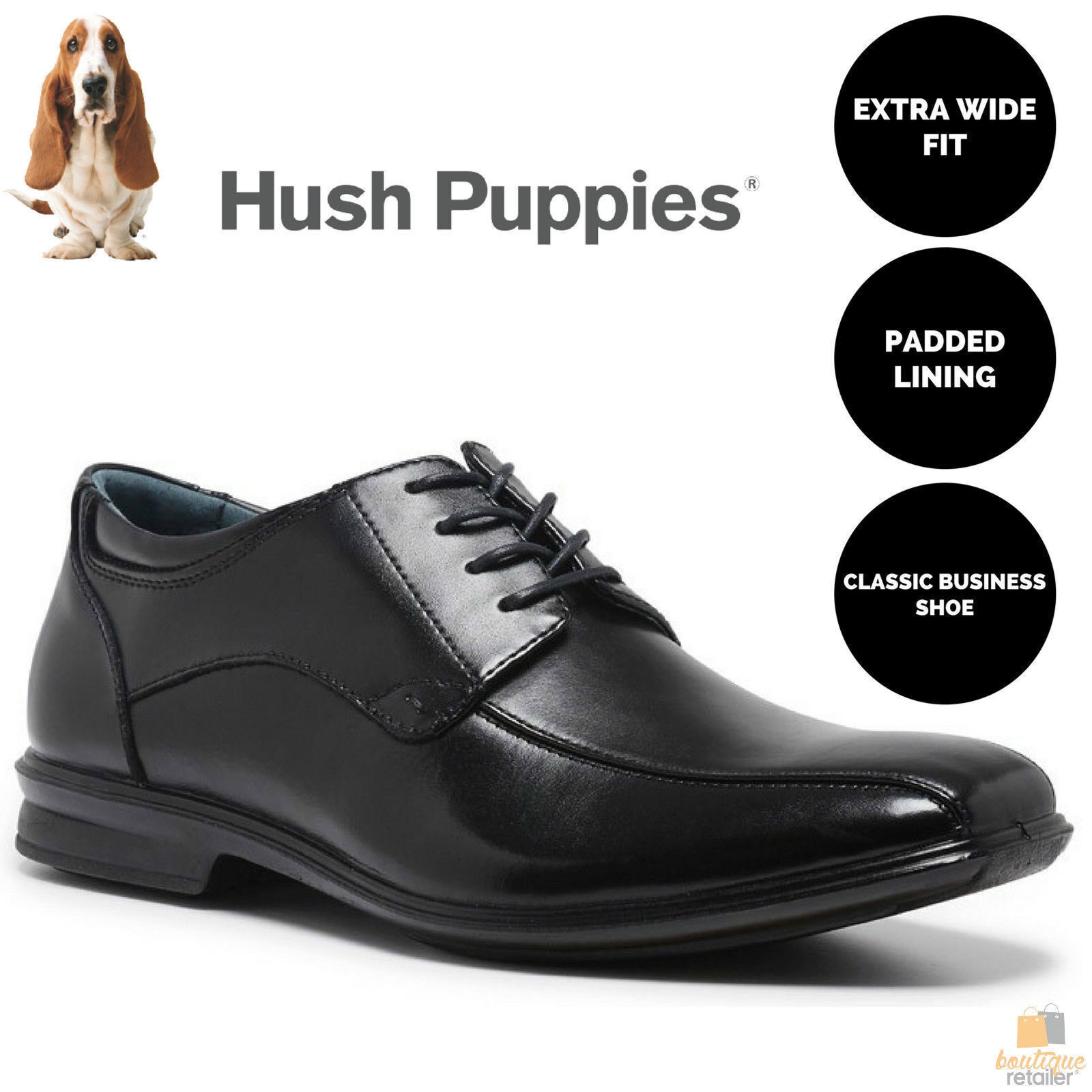 Mens HUSH PUPPIES CALLAN WIDE FORMAL/DRESS/WORK/CASUAL/LEATHER SHOES CHEAP 