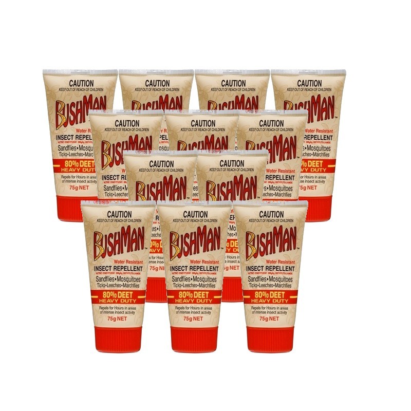 12x Bushman Personal Insect Repellent Ultra Drygel 75g