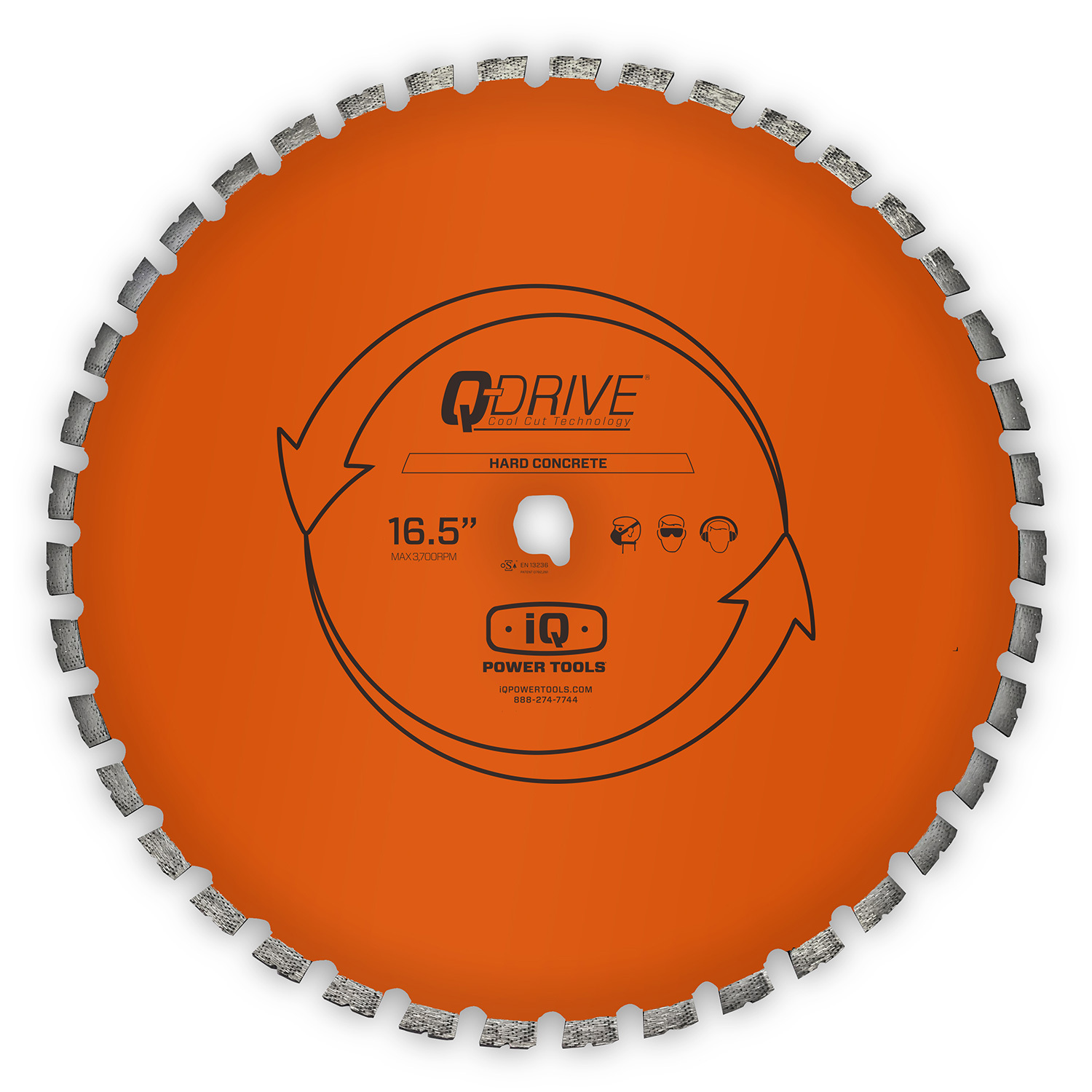 IQ Power Tools 420mm Hard Concrete Saw Blade - Orange
