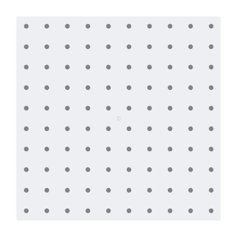 Pegboard Panel 252x252mm - WHITE - Pack of 8 Panels