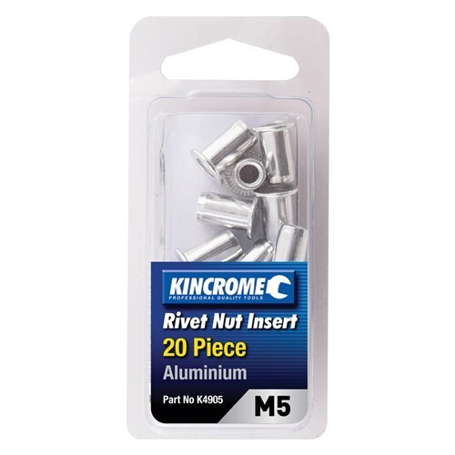 Kincrome Rivet Nut Insert Aluminium M5 20 Piece K4905
